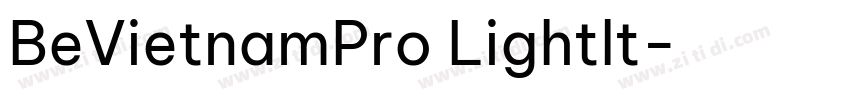 BeVietnamPro Lightlt字体转换